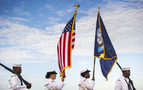 Image of a Navy Color Guard